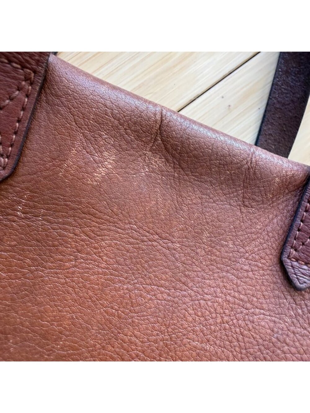Madewell Women's Crossbody Bag Brown Leather Zip-Top Transport Travel Tote Purse - Picture 5 of 13